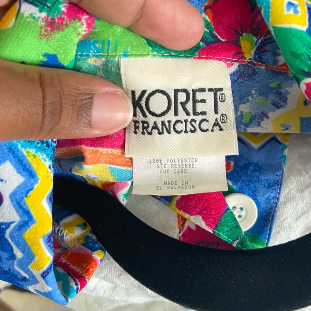 Koret Francisca Short Set Vintage Floral High Rise Elastic Waist - Picture 13 of 14